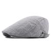 2020 cotton linen beret for men, vintage duckbill cap, artsy young adult forward cap, middle-aged and elderly hat