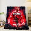 Custom Name Ronaldo's Legacy Soccer Blanket bed sofa Blanket Flannel Blanket for Camping, Hiking, Picnic Essentials,gift for family and friends