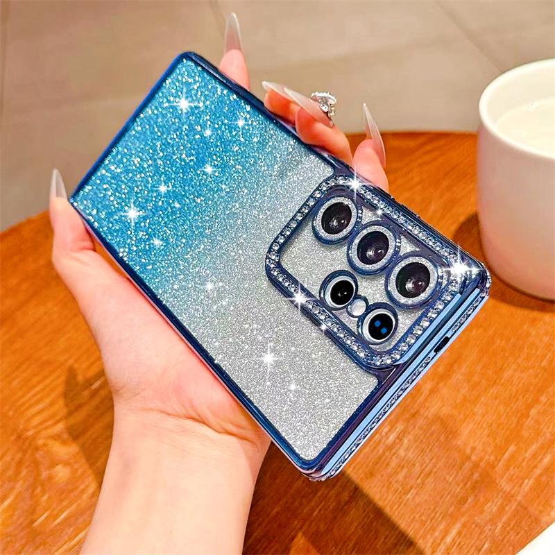 Glitter Bling Case for Samsung Galaxy S25 Edge S23 Ultra S24 FE A56 A36 A26 A16 A55 A35 A25 A15 A54 A34 A14 Cover iPhone 16 15 Pro Max 14 Plus 13 12