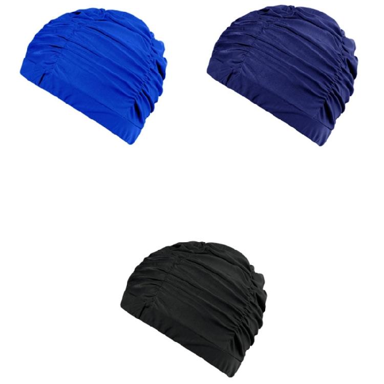 Fabric Swim Caps for Short Hair Long Hair, Nylon Cloth Swimming Caps Elastic Swim Caps Comfort Swim Hats for Women Man