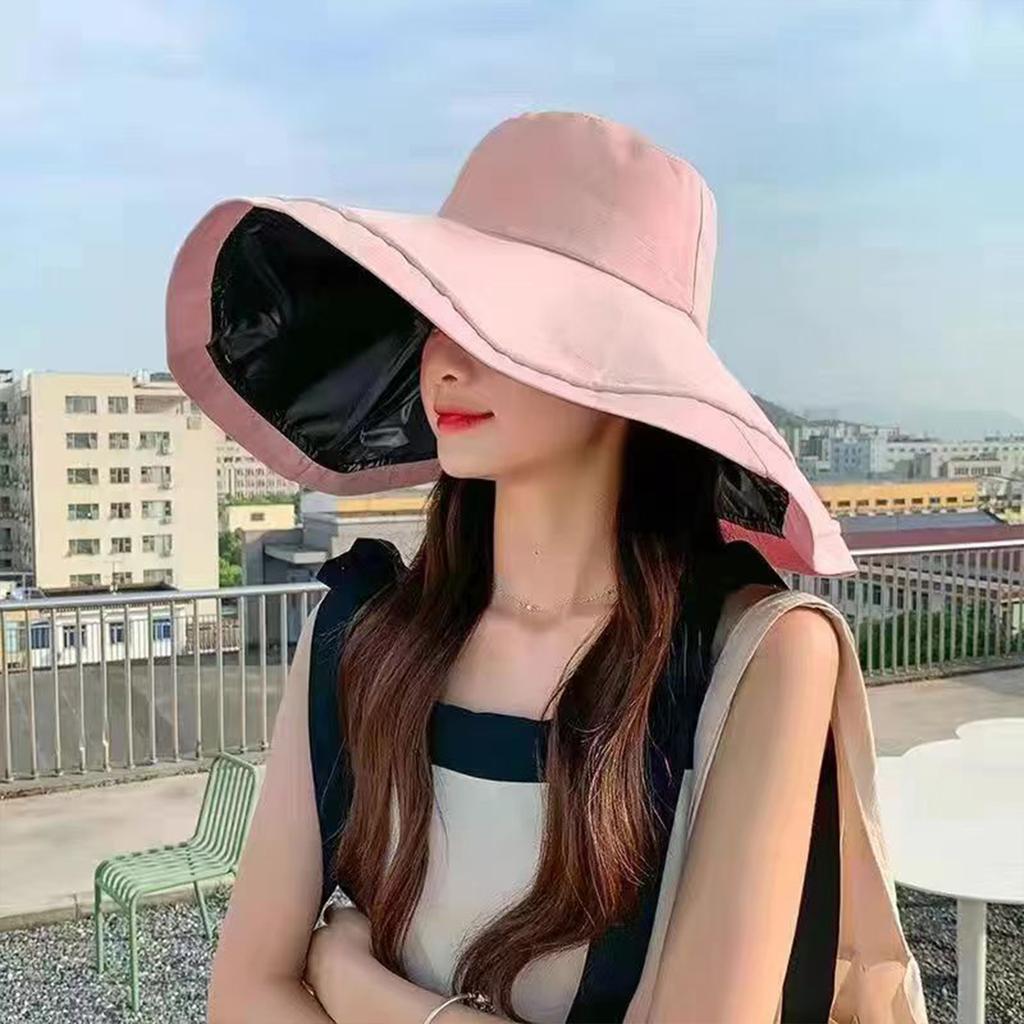 Wide Brim Sun Hat with Round Crown UV Protection for Women Men Outdoor Beach Summer Vacation Sun Hat