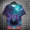 Animal Men's T-shirt 3d Tiger Print Men's Tops Casual Short Sleeve Simple T-shirt Summer Round Neck T-shirt Men's Ultra Clothing