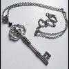 Gothic Antique Silver Skull Necklace With Crystal Pendant For Men Women Fashion Accessory