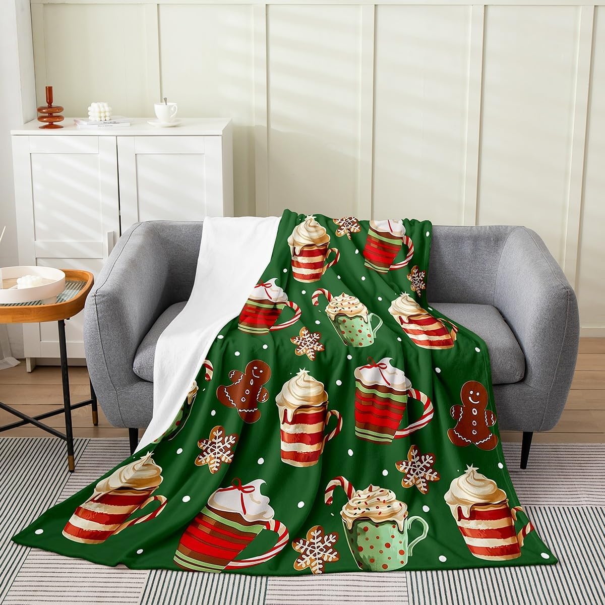 

Merry Christmas Plush Throw Blanket Santa Claus Flannel Blanket Baby Xmas Theme All Season Funny Snowman for Couch Bed Sofa 75x90cm
