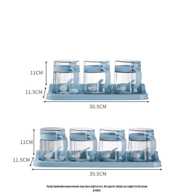 ZISIZ Glass Spice Jar & Seasoning Box Set