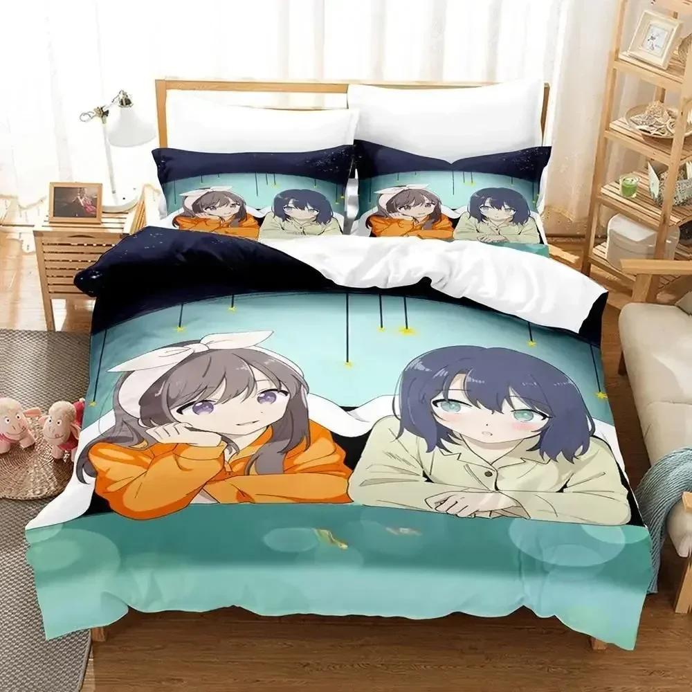 Adachi and Shimamura Bedding Set Cartoon Anime Three-piece Set Adult Kid Bedroom Duvet Cover Sets Comforter Bedding Sets Luxury