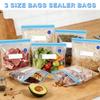 10/30Pcs Food Vacuum Bags 3 Size Reusable Vacuum Seal Bags Clear Vacuum Zipper Sealer Food Storage Bag for Vegetables Fruit Meat