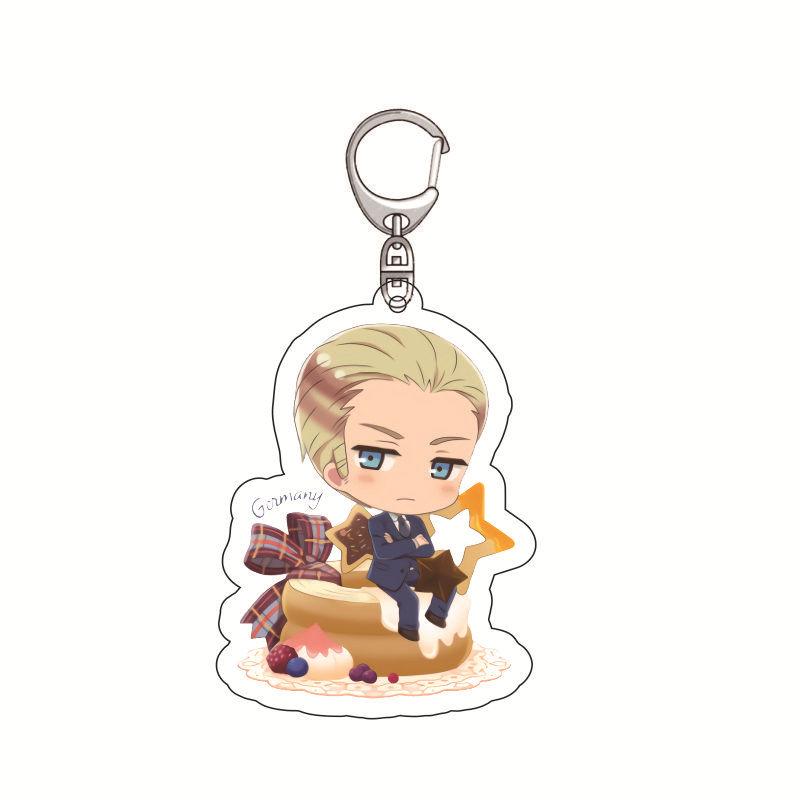 Hetalia Axis Powers Anime Acrylic Keychain Transparent Arthur Kirkland England British Gentleman Double Sided Pendant Keyrin UK Carry Mini Lightweight