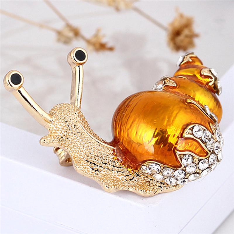 Enamel Snail Brooch Pin  Collar Animal Brooch Jewelry Gift