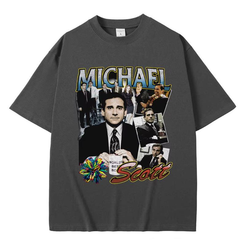 

Michael Scott Graphic Tshirt Tv Series The Office Dwight Schrute Jim Halpert Print Tshirts Unisex Women Vintage Oversized T Shirt S