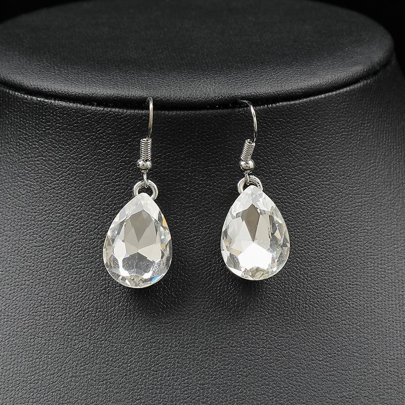 3pcs Luxury Bridal Zircon Zircon Zircon Set Collarbone Necklace Earrings Light Luxury Wedding Accessories for Bride