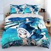 Cute Gawr Gura Hololive Anime Shark Bedding Set Duvet Cover Bed Set Quilt Cover Pillowcase Comforter King Queen Size Boys Adult
