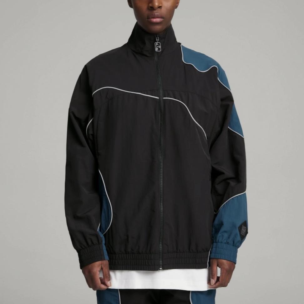 Puma X P.A.M. Collaboration Cellarator Track Jacket Color Block Design Casual Stand Collar Long Sleeve Retro Sports Jacket Unisex Jacket 624069-01
