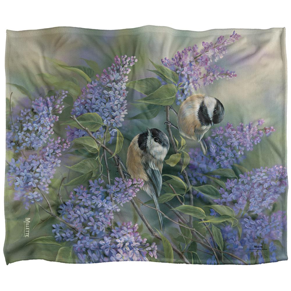 Wild Wings Silky Chickadees Supersoft Blanket