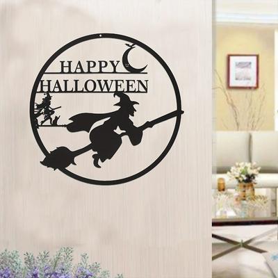 Halloween Witch Metal Wall Art - Spooky Home Decoration | Perfect Halloween Gifts for Living Room, Bedroom, and Kitchen