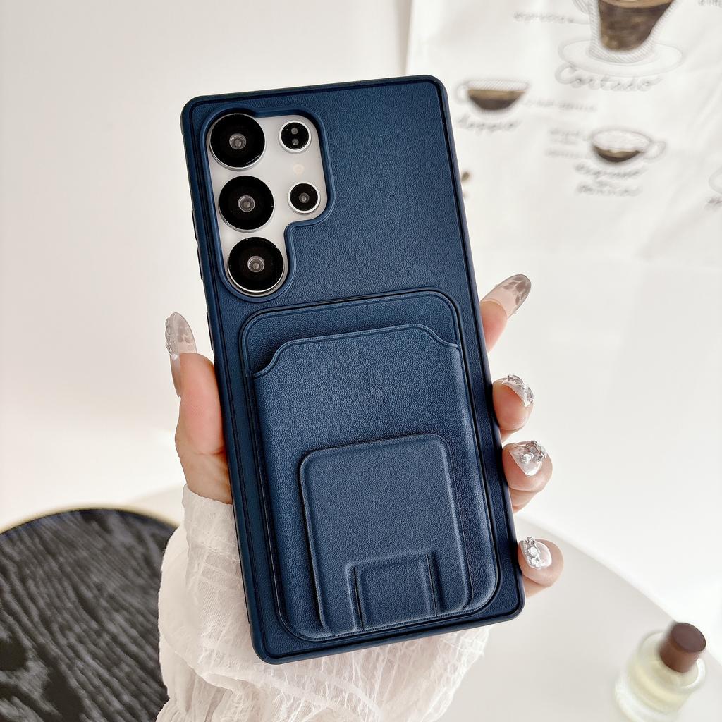 Applicable To Samsung S26Ultra Square Card Bag Holder Mobile Phone Case S25Ultra Card A57 Anti-drop Protective Case