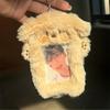 Cute Puppy Dog Plush ID Card Protect Holder Idol Photo Display Card Holder Students Card Storage Book Keychain Bag Pendant Gifts