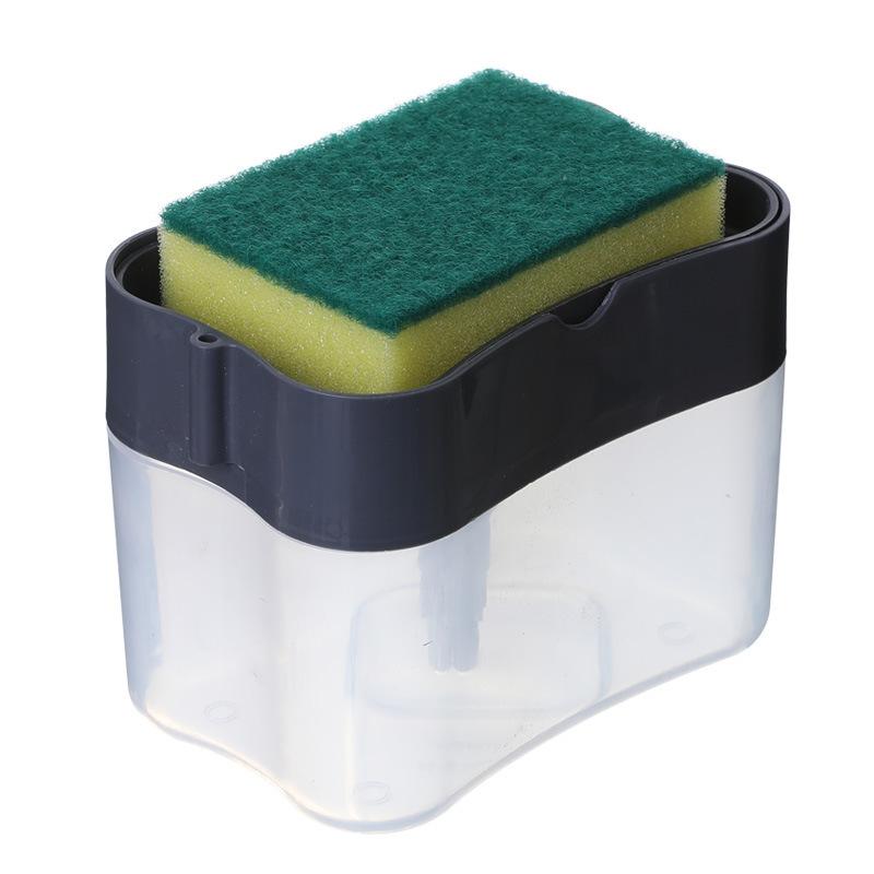Kitchen Scrubbing Detergent Liquid Box, Automatic Dispenser, Push-type Automatic Liquid Outlet Box, Scouring Pad, Dishwashing Brush, Soap Liquid Box