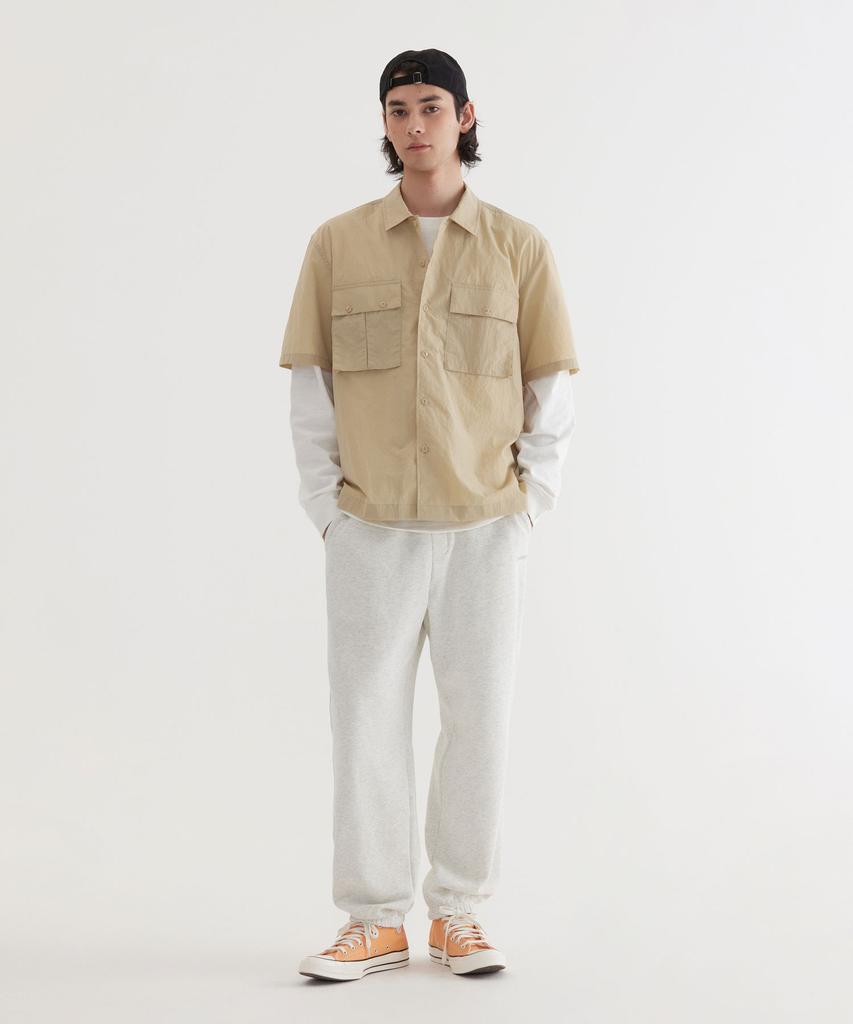 COVERNAT Nylon Fatigue Half Shirt Beige