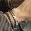Titanium Steel Jewelry - Twisted Braid Steel Wire Open Bracelet for Men - Simple and Elegant Style - Stainless Steel