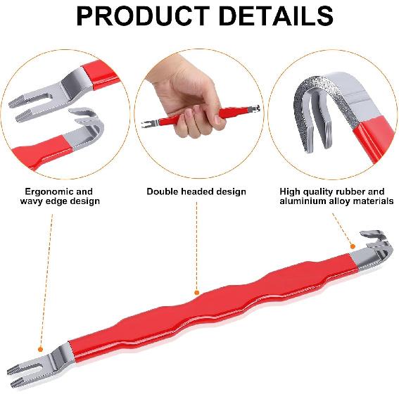 

Automotive Electrical Connector Separator,Terminal Release Remover Tool,Dual End Wiring Harness Disconnect Tool for Most Cars Trucks(Red)
