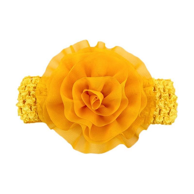 New Baby Headband, Versatile Chiffon Flower Hollow Baby Headscarf, Soft, Comfortable and Elastic Children's Hair Accessories