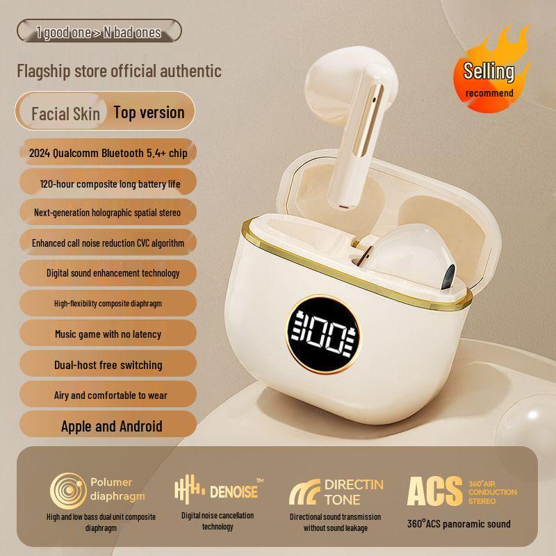 2025 Wireless Noise-Cancelling In-Ear Bluetooth Headphones for Sports, Compatible with Android, Huawei, and Apple