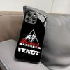 Fendt Handyhülle für iPhone 16 15 14 12 11 13 Pro Max Mini 8 X Xr Xs Puls Schwarze Glasabdeckung