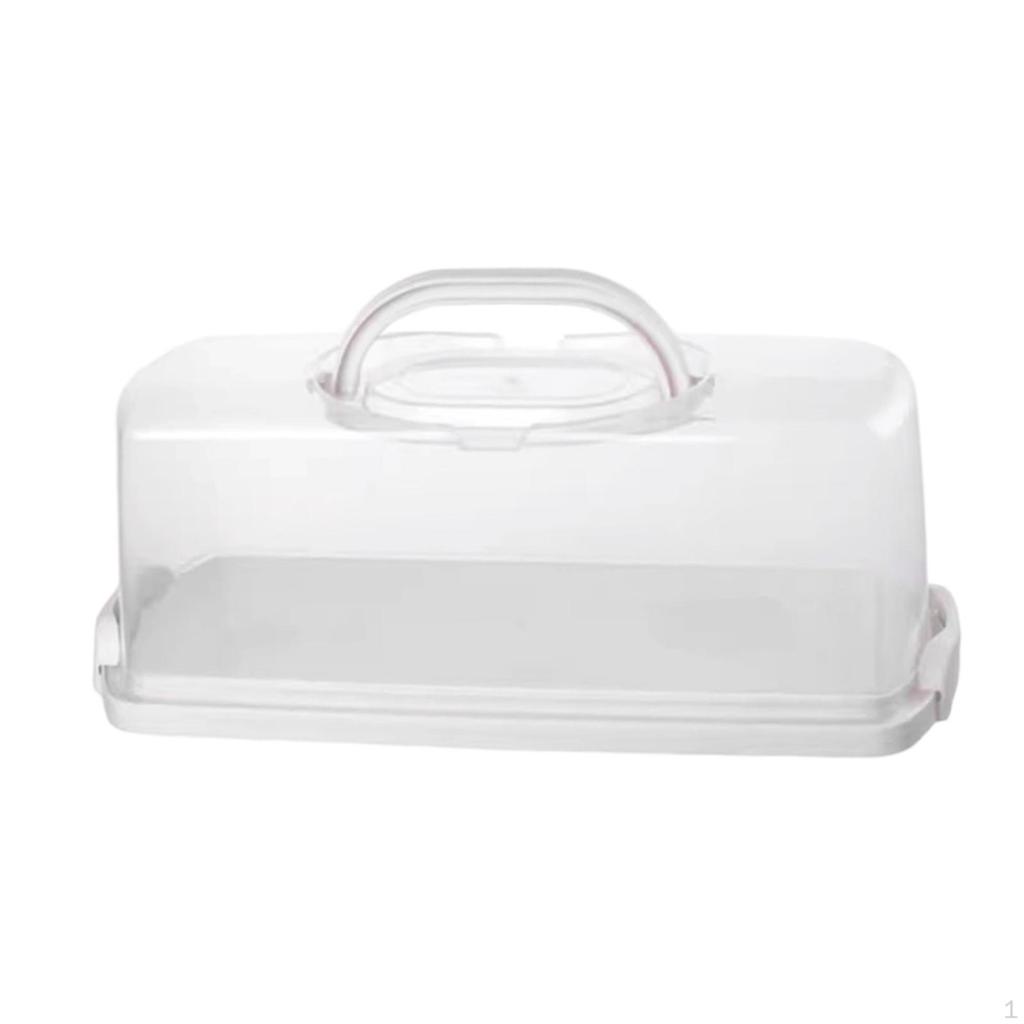 Scatola Contenitore per Torta con Manico, PP Trasparente, Scatola Portaoggetti Portatile, Adatta per il Trasporto