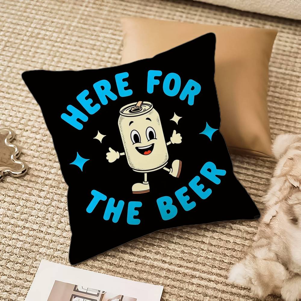 American Vintage Print Pillow Case Anti-dustmite Invisible Zipper Sofa Bed