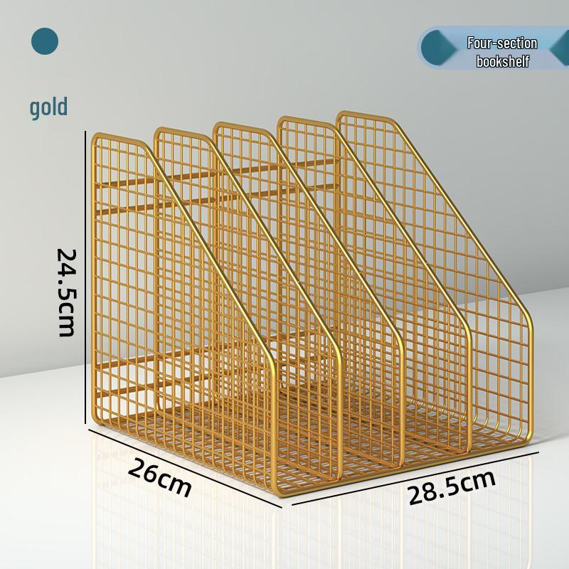 Large Metal Desk Organizer: File Shelf & Storage Box for Office Archives