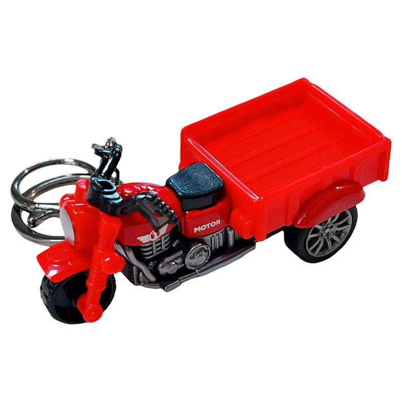 Creative Tricycle Keychain: Pull-back Toy Car Model & Backpack Pendant Gift