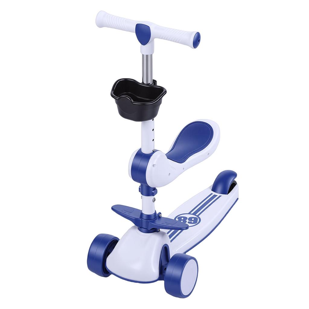 3 Wheel LED Light Up Scooter with 3 Wheels   Handlebar and Removable Seat Folding Scooter for Outdoor Activities