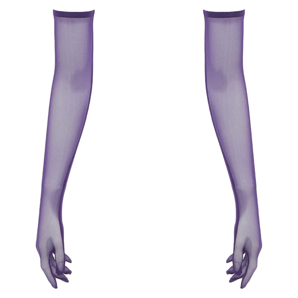 Guantes de Malla Unisex por Encima del Codo Antideslizantes de Dedo Completo para Ópera Cosplay