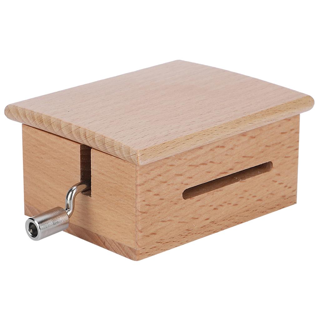 15 Note HandCranked Wooden Music Box with 7Pcs Blank Paper Tape and Hole Puncher DIY Music Box Parts
