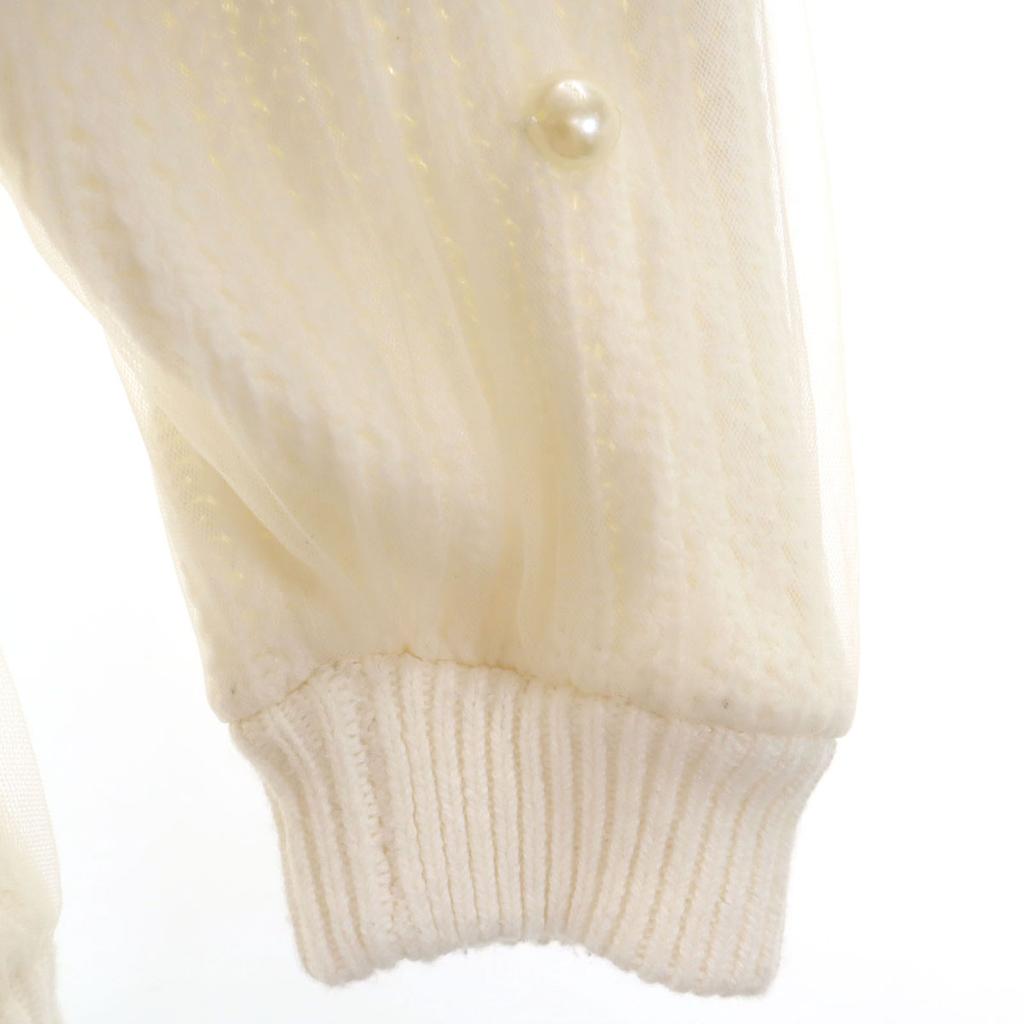 Beauty Products LANVIN En Bleu 7 Minutes Sleeve Tulle with Pearls Knit Women Used