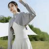Sweet Solid Color Summer Sunscreen Shawl Sunshade Cloak Thin Ice Silk Cape Arm Sleeves Crop Top Sun Protection Clothing Running