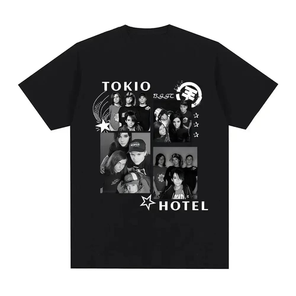 The 2025 Summer Tokyo Hotel English Letter Print T-shirt Trend: Short-sleeved Men's Hip-hop Streetwear