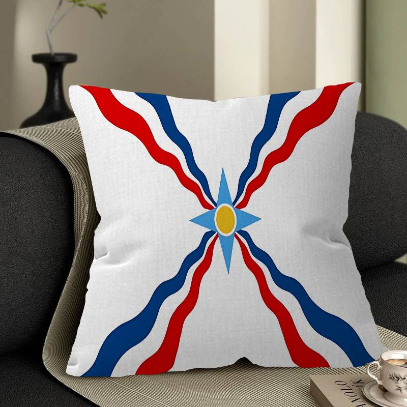 A-Assyrian-ES Flag Pillow Cushion Cover Pillowcase Living Room Sofa Home Decor Customized
