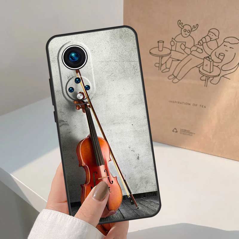 Elegant Violins Bow Sheet Music For Honor Magic 7 Lite 5 6 8 Pro Case For Honor 400 200 90 70 50 X8c X8b X9a X9b X9c X9d Win