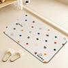 Cream Wind Bathroom Floor Mat, Real Diatom Mud Absorbent Mat, Quick-drying Toilet Door Carpet, Toilet Non-slip Foot Mat