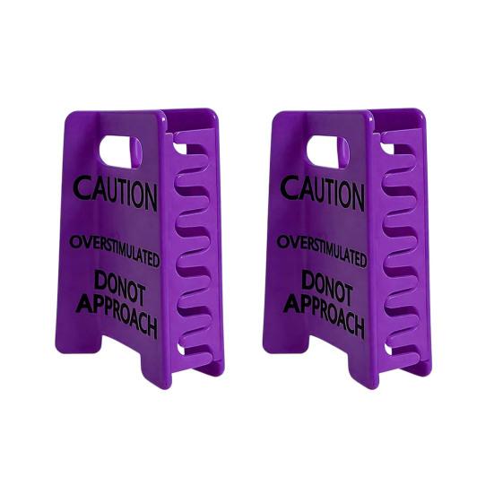 1/2Pcs Overstimulated Warning Sign Hair Claw Strong Grip Thick Hair Funny Yellow Caution Hair