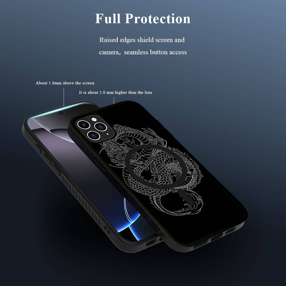 

Fashion Chinese Dragon For Magsafe Magnetic Case For IPhone 17 Air 16 15 14 13 12 11 Pro Max Plus Wireless Charging iPhone 16 pro