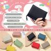 Bearneko Women's Mini Wallet, Compact Tri-fold Wallet, Genuine Leather, Anti-Skimming, Coin Purse, Holds 6 Cards, Large Capacity, Unisex (Grey Beige)