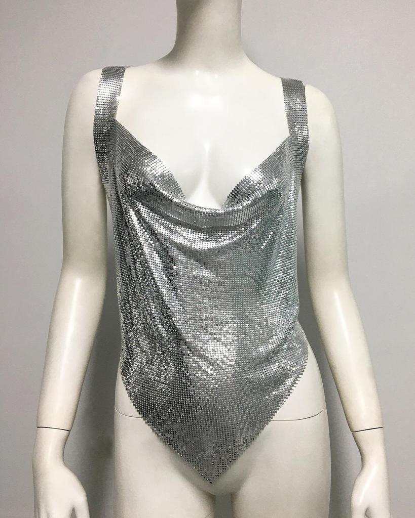 Trendy europäische und amerikanische Damen-Pailletten-Metallic-Hosenträgertops – Neues und stilvolles Design