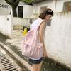 Sweet Nylon Lightweight Backpack Solid Color Travel Shoulders Bag Bow Wrinkle Backpack  Women
