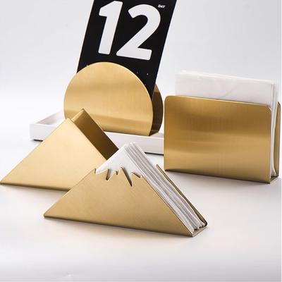 Triangolo d'Oro Nordico Acciaio Inossidabile Porta Tovaglioli di Carta da Caffè Porta Fazzoletti Hotel Porta Tovaglioli Quadrato Porta Asciugamani Decorazione Casa