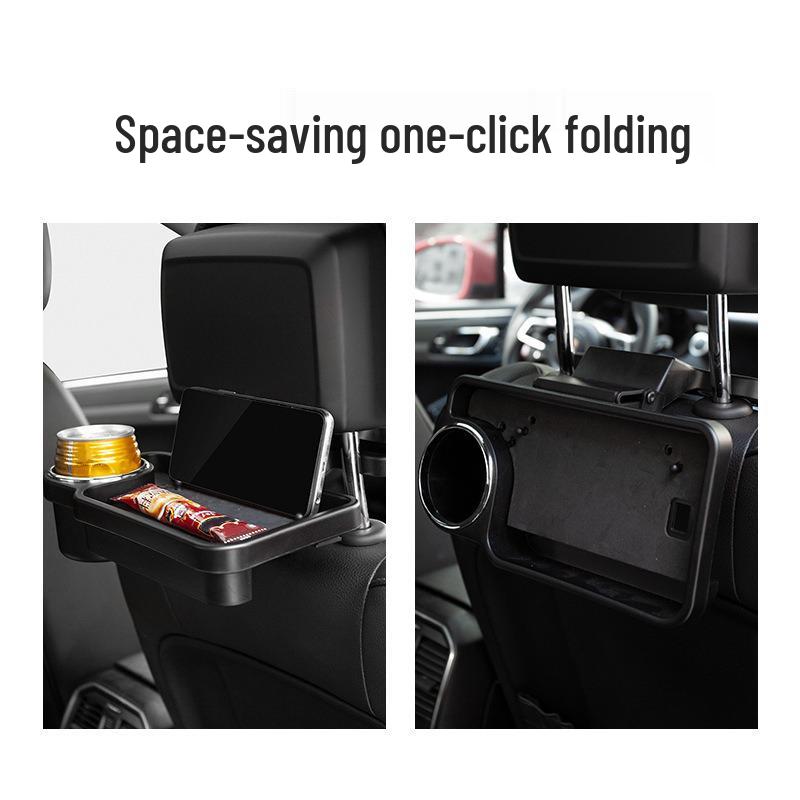 Multifunctional Foldable Car Tray with Cup Holder and Storage