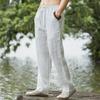 Men's Retro Chinese Style Linen Summer Trousers - Loose, Thin, Straight Casual Pants.