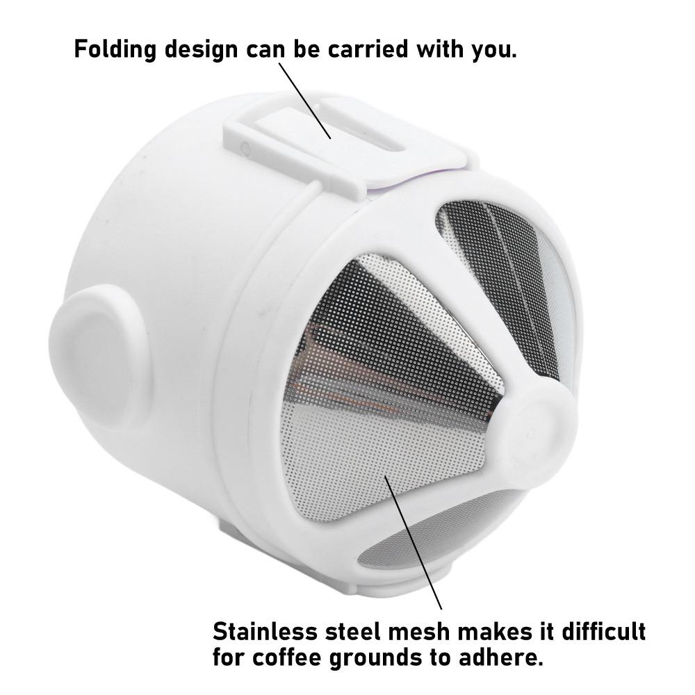 Foldable Pour Over Coffee Dripper Ultra Fine Drip Foldable Coffee Filter  Travel